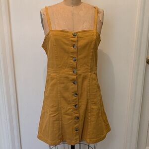Mustard Yellow Button-Up Dress